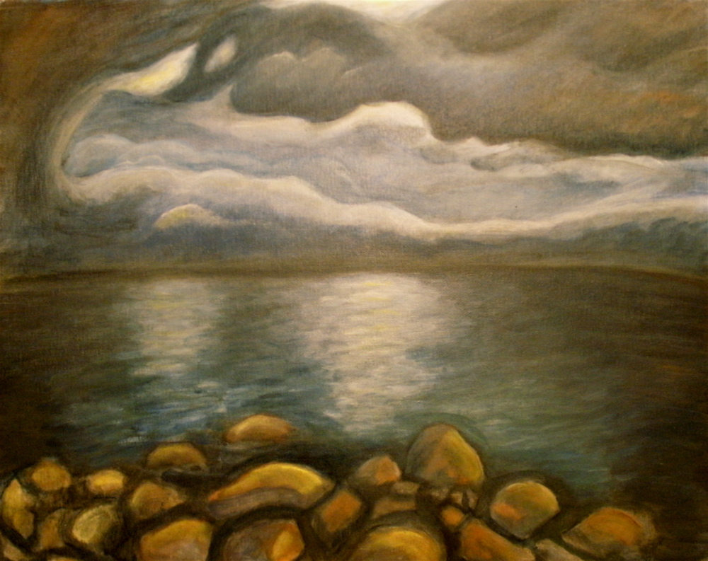 Storm Over Lake Tahoe Painting