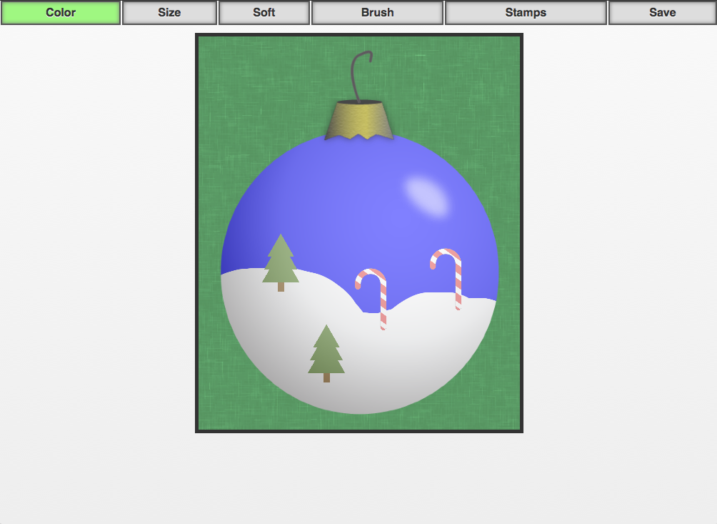 HTML5 Christmas Ornament Design App