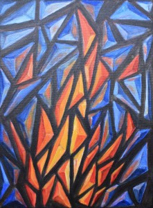 Anchient Flame by Jason Campbell - Acrylic on Canvas