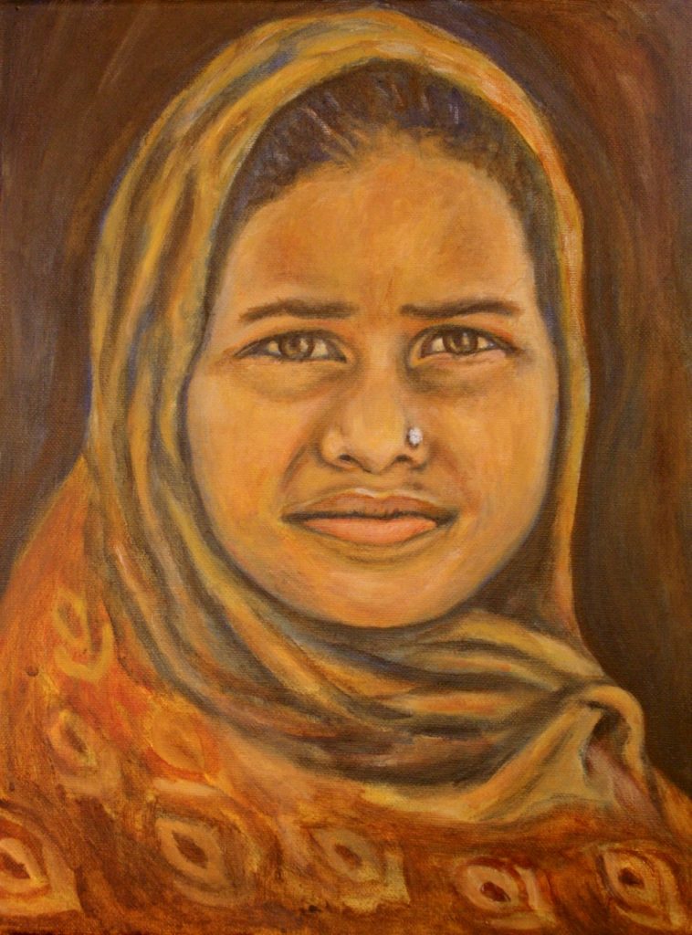 Mushar Girl Painting by Jason Campbell