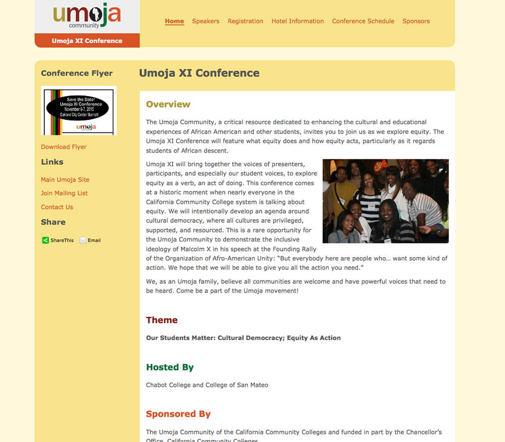 Umoja Conference Website Design