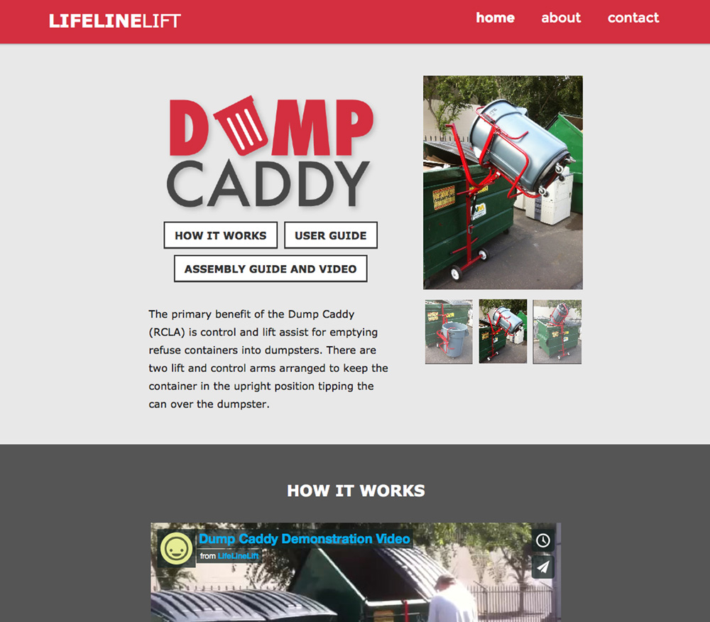 Dump Caddy Website Mock Up