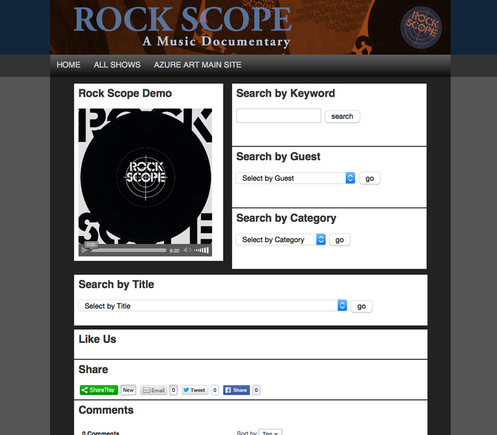 Rock Scope Website Design