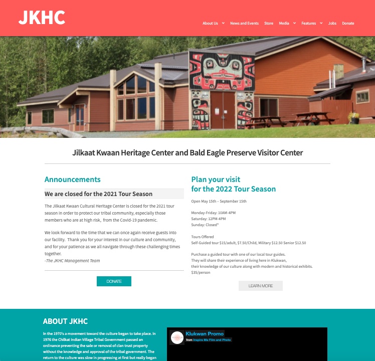 JKHC Website Screenshot